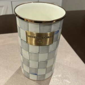 Mackenzie-Childs Sterling Check Utensil Holder
